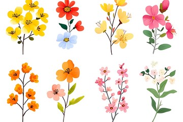 Flower illustration design for backgrounds and textiles