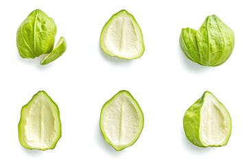 Obraz premium Cabbage cut out on white background