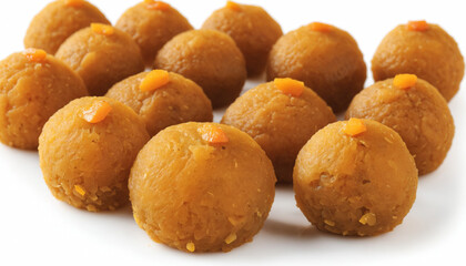 Fototapeta premium Laddu indian dessert food isolated on a white background