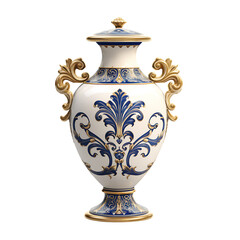 Elegant Marble Vase in a Luxurious Design: Perfect for Sophisticated Home Decor – PNG Cutout with a Crisp, Transparent Background for Seamless Integration