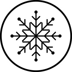 Snowflake icon. Snowflake shape, Christmas, Vector image, Outline, Vector image.