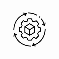 supply chain analytics icon sign vector