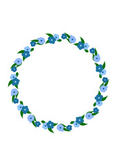 couronne de fleur bleu