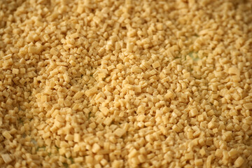 noodles for soup and ravioli made from homemade egg phyllo dough,