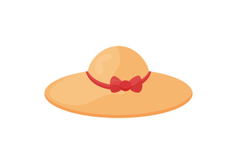 Summer hat vector illustration. 