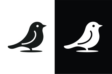 Birds black and white royalty free vector icon silhouettes. Dove Icon on Black and White Vector Background.