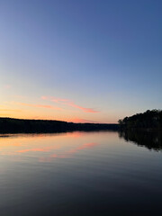 sunset over the lake