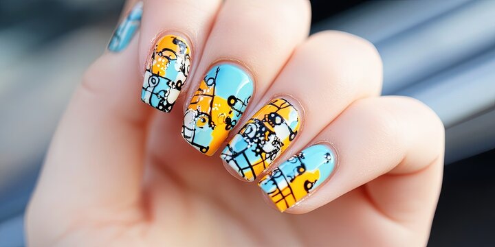 nail art based on computer circuitry