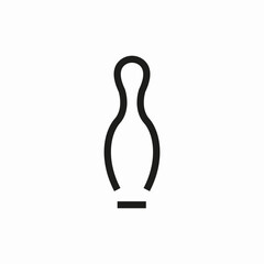 bowling pin icon sign vector