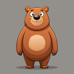 In the world of adventures with a cheerful bear: artistic illustration for children.