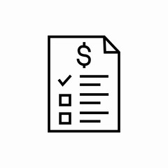 financial billing icon sign vector