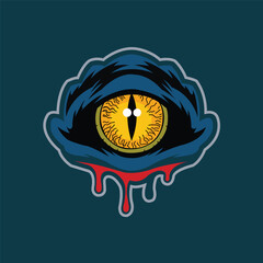 Fototapeta premium Illustration of evil eye amulet, eye illustraion, eyeball logo, eye evil, eye clipart, eye 