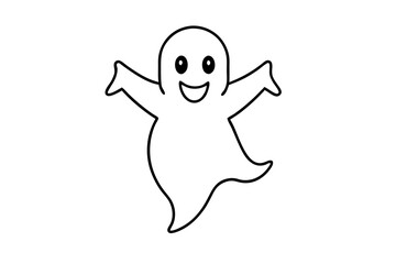 Dancing Ghost Logo Vector Icons Symbol Design Illustration