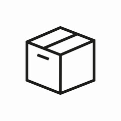 open cardboard box icon sign vector