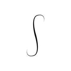 mathematical intergal symbol icon illustration