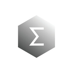 sigma symbol icon illustration