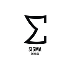 sigma symbol icon illustration