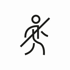 no running icon sign vector