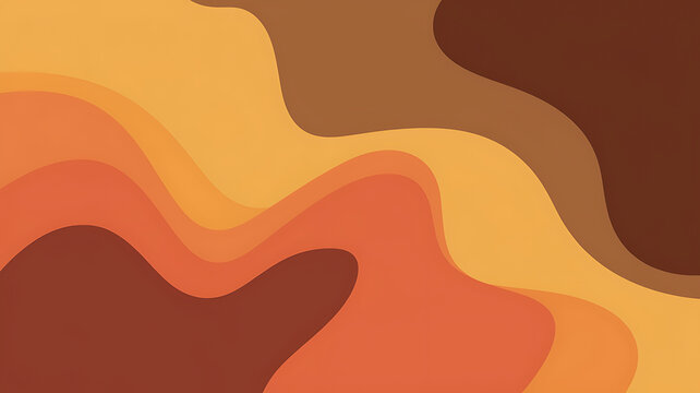 Abstract orange and brown wavy shapes create a modern and minimalist background for fall designs. 

