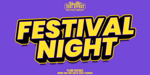 Festival editable text effect, customizable celebration and event 3d font style