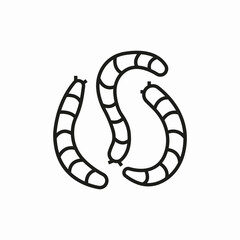 worm plant icon sign vector