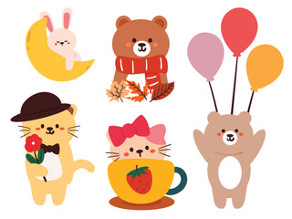 Cute cartoon illustration