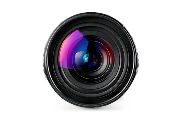 Camera lens isolated on a white background. 3d render image.