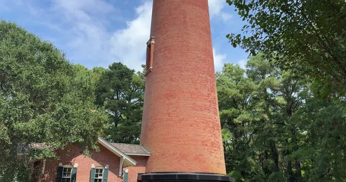 Currituck Beach Lighthouse in Corolla, North Carolina. Outer Banks