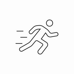 athlete running icon sign vector