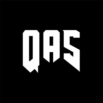 QAS letter logo design for technology company. QAS logo design black and white color combination. QAS logo, QAS vector, QAS design, QAS icon, QAS alphabet. QAS typography logo design.