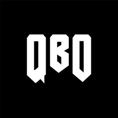 QBO letter logo design for technology company. QBO logo design black and white color combination. QBO logo, QBO vector, QBO design, QBO icon, QBO alphabet. QBO typography logo design.
