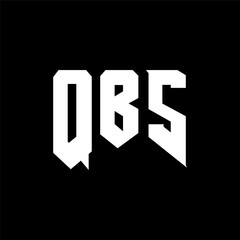 QBS letter logo design for technology company. QBS logo design black and white color combination. QBS logo, QBS vector, QBS design, QBS icon, QBS alphabet. QBS typography logo design.