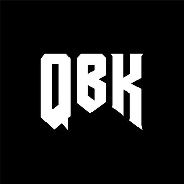QBK letter logo design for technology company. QBK logo design black and white color combination. QBK logo, QBK vector, QBK design, QBK icon, QBK alphabet. QBK typography logo design.