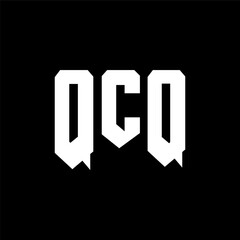 QCQ letter logo design for technology company. QCQ logo design black and white color combination. QCQ logo, QCQ vector, QCQ design, QCQ icon, QCQ alphabet. QCQ typography logo design.
