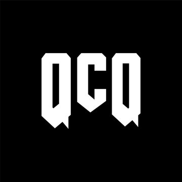 QCQ letter logo design for technology company. QCQ logo design black and white color combination. QCQ logo, QCQ vector, QCQ design, QCQ icon, QCQ alphabet. QCQ typography logo design.