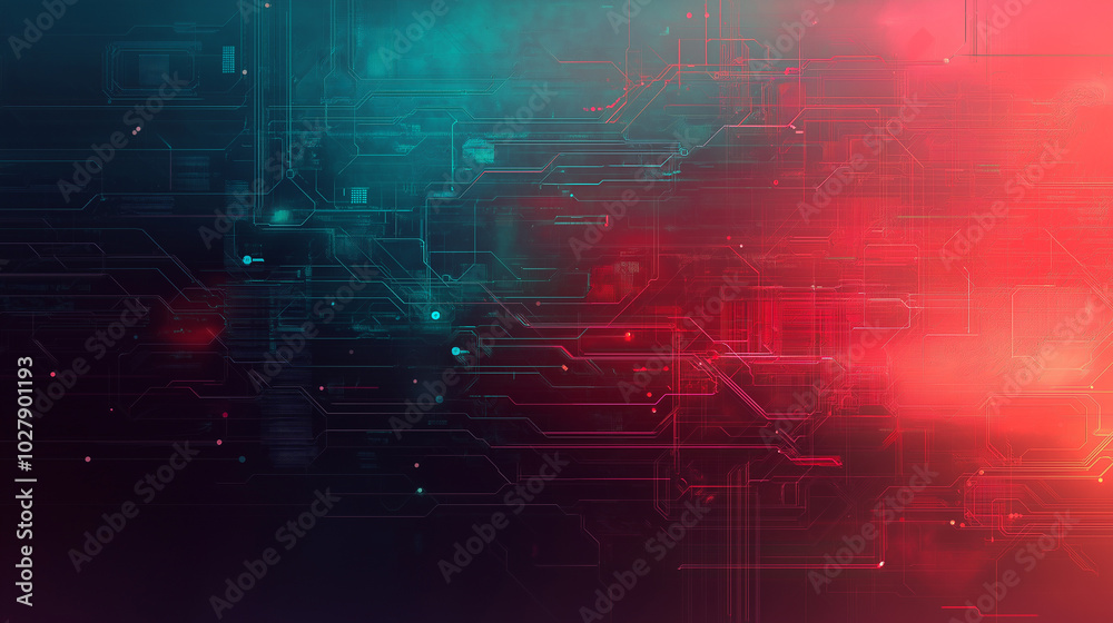 Poster abstract attractive tech background with the image of data transmission lines and in stylish hi-tech