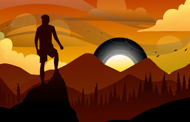 Climbing the Mountain Background