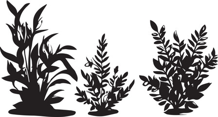 Set plants. Hand drawn vector illustration
