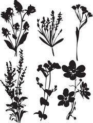 Set plants. Hand drawn vector illustration
