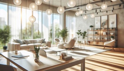 Contemporary office ambiance - blurred Background