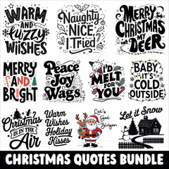 Christmas SVG PNG Bundle, Hand Drawn Christmas Bundle, Boho Christmas Bundle, Christmas Quote Design