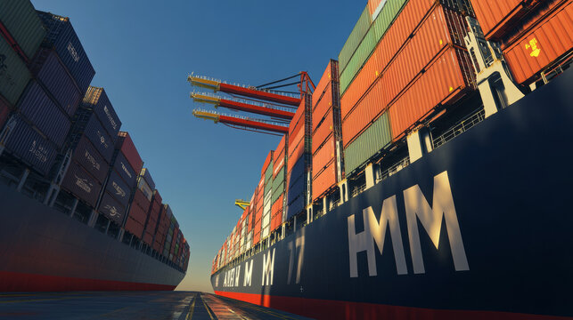 The HMM Algeciras is a large container ship.