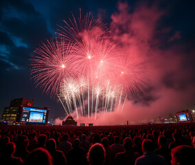 spectacular midnight gathering organized commemorate arrival brand new year amidst joyful festivities