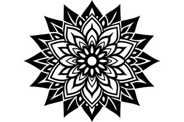 attractive and simple mandala design for coloring book, relaxing and simple mandala art, yoga logo design 