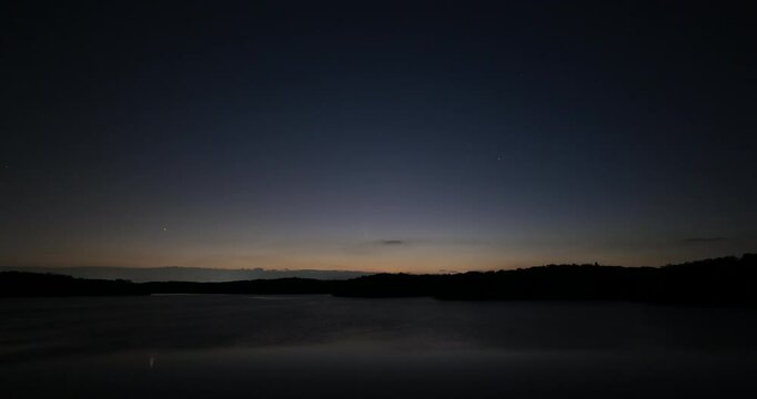 Comet Tsuchinshan-ATLAS, Venus, and Arcturus from Lake Sayama Japan. 2024,C4K,H.264,10bit