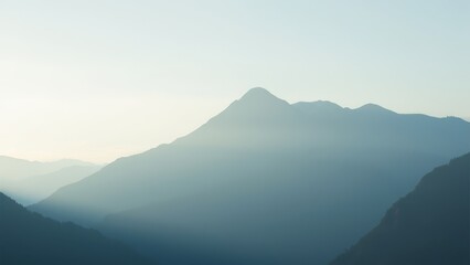 Naklejka premium Serene Mountain View at Dawn