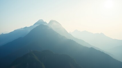 Serene Mountain View at Sunrise