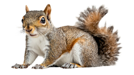 Squirrel on a transparent background, png.