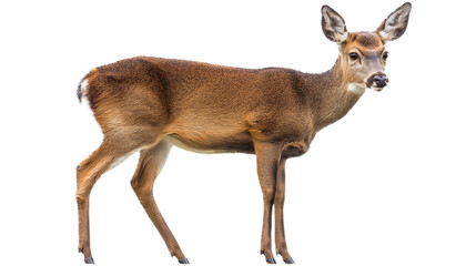 Roe deer on transparent background, png.