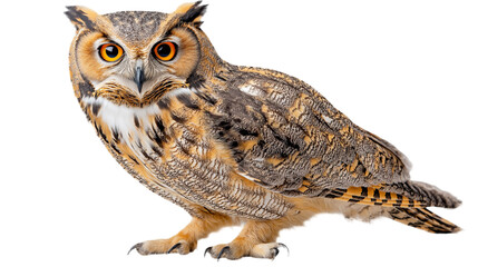 Obraz premium Forest owl on transparent background, png.